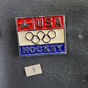 USA hockey Olympic logo pin
